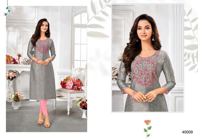 Kapil Trendz Amory 6 New Exclusive Wear Silk Designer Fancy Kurtis Collection